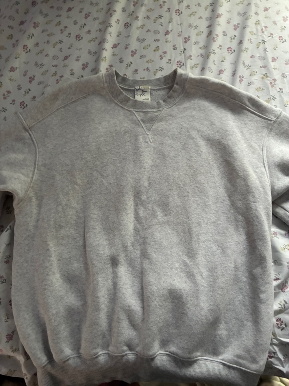 aerie Men's Light Gray Crewneck Sweatshirt
